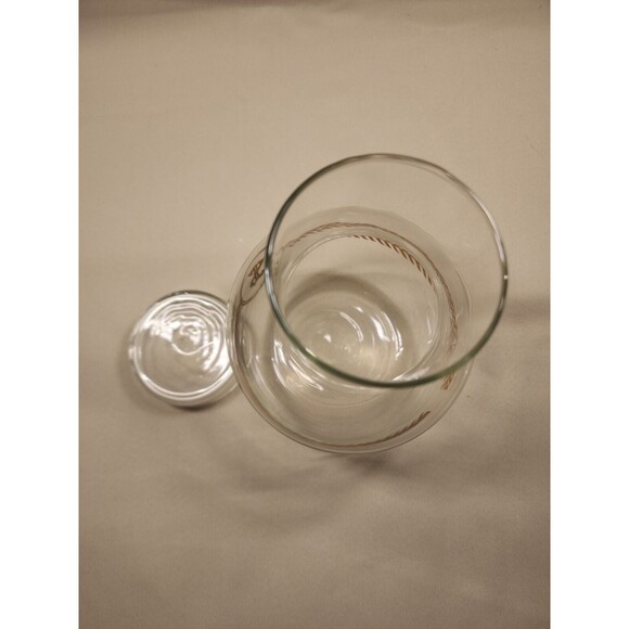 Libbey Decanter Pitcher Gold Laurel Leaf Pattern Monogram "S" Vintage F2 - Picture 7 of 7